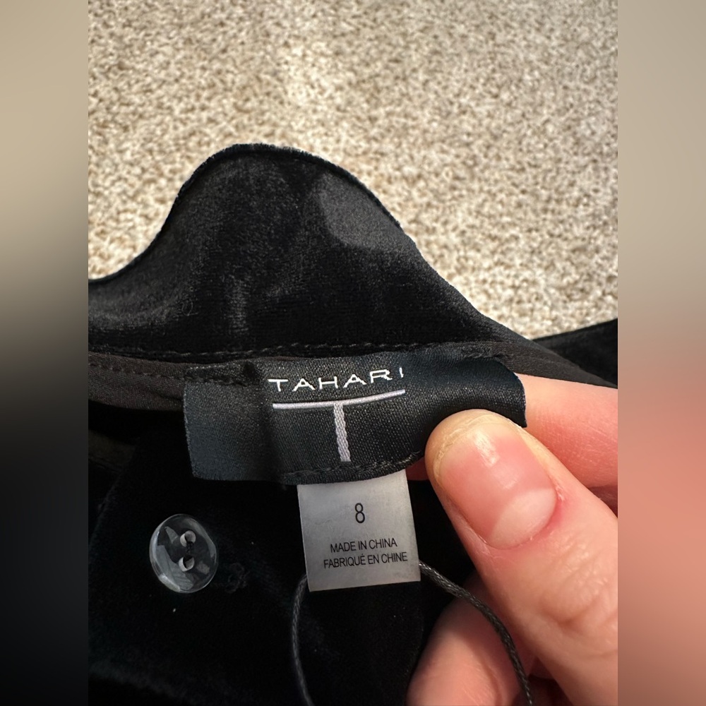 Tahari Black Shimmer Pants - Picture 4 of 4